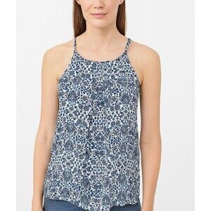 Alice Blue for Stitch Fix blue sleeveless blouse/tank SZ M floral lightweight